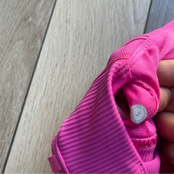 Lululemon Hot Pink Ribbed Sports Bra - Picture 4 of 6